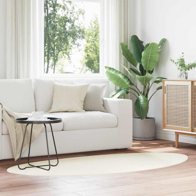 vidaXL Χαλιά χώρου HUARTE Κρεμ 80 x 150 cm Πολυεστέρας