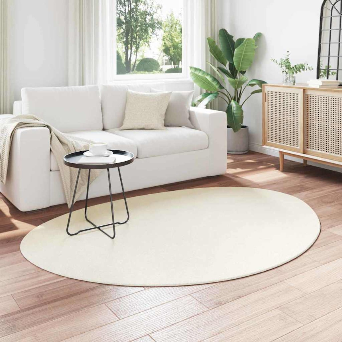 vidaXL Χαλιά χώρου HUARTE Κρεμ 120 x 170 cm Πολυεστέρας