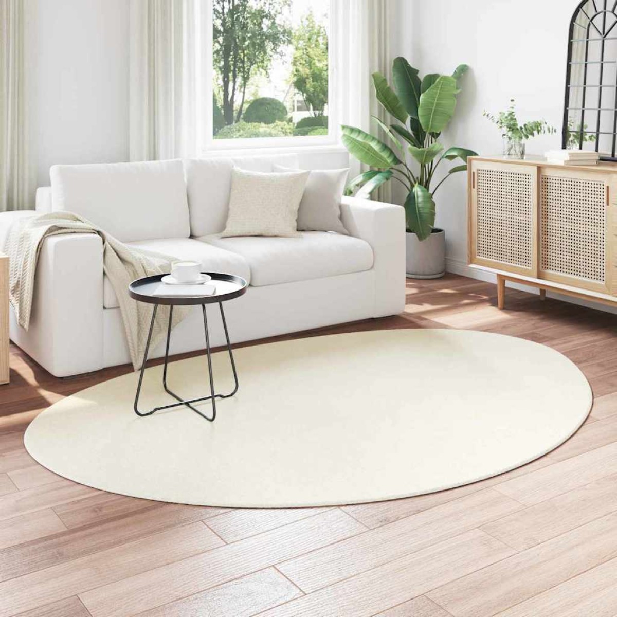 vidaXL Χαλιά χώρου HUARTE Κρεμ 140 x 200 cm Πολυεστέρας