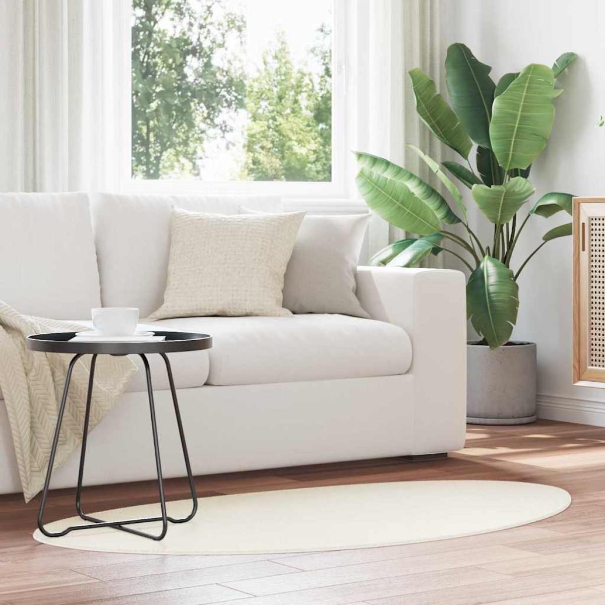 vidaXL Χαλιά χώρου HUARTE Κρεμ 160 x 230 cm Πολυεστέρας