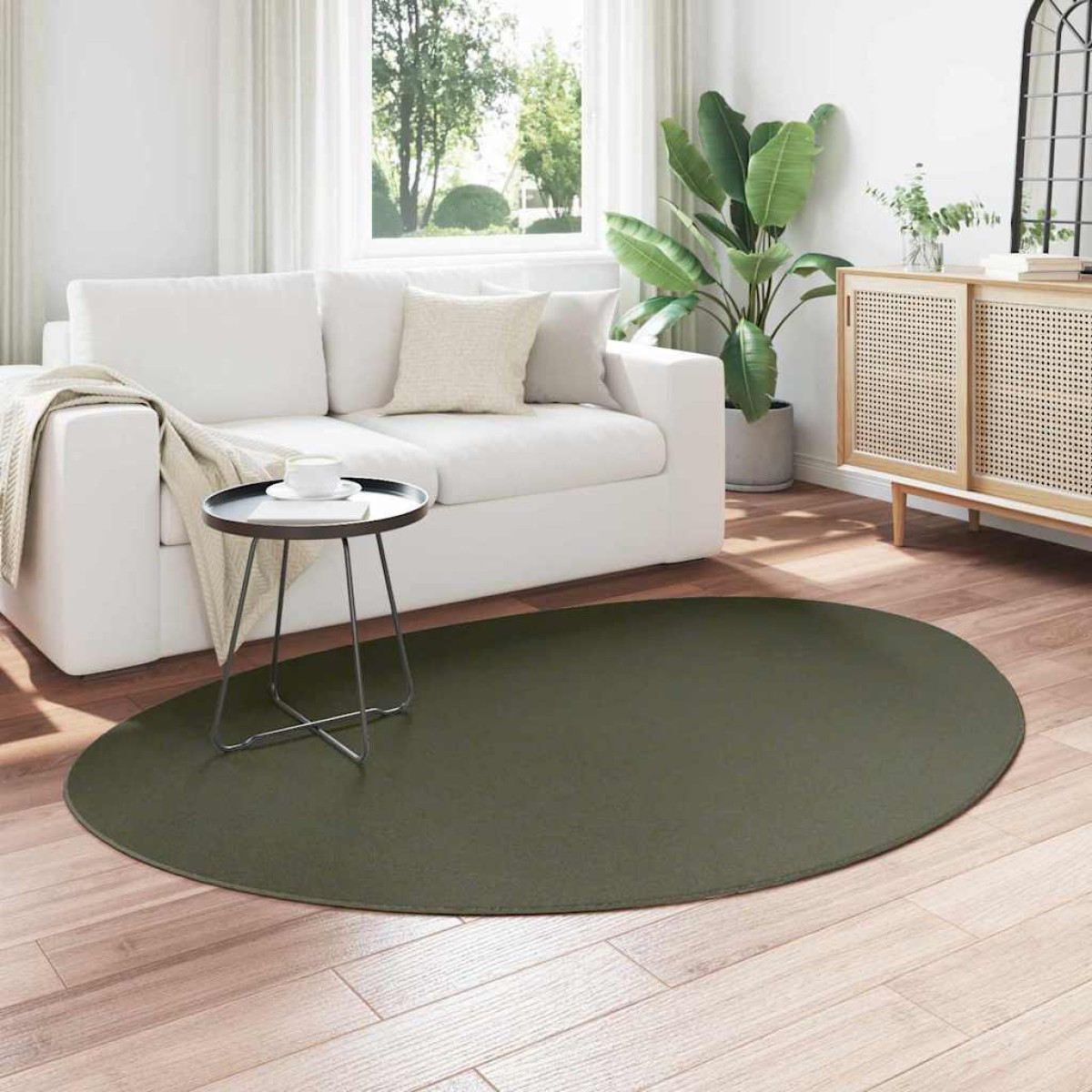 vidaXL Χαλιά χώρου HUARTE Δασικό Πράσινο 140 x 200 cm Πολυεστέρας