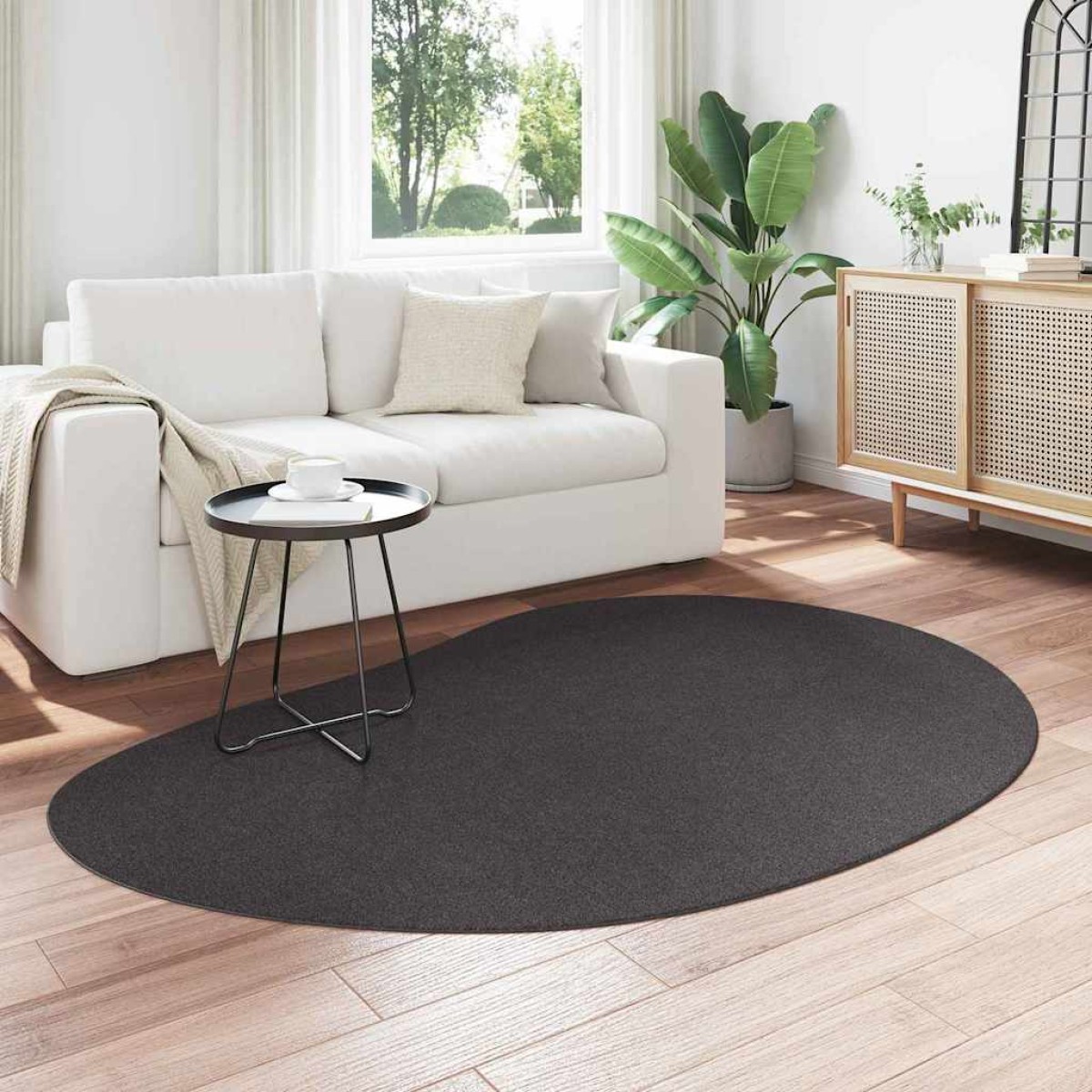 vidaXL Χαλιά χώρου HUARTE Ανθρακί 140 x 200 cm Πολυεστέρας