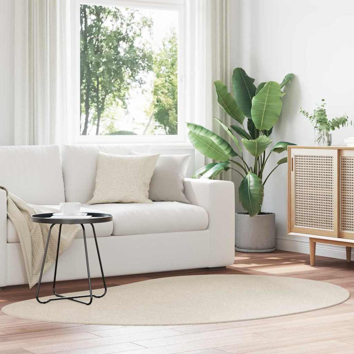 vidaXL Χαλιά χώρου HUARTE Μπεζ 140 x 200 cm Πολυεστέρας