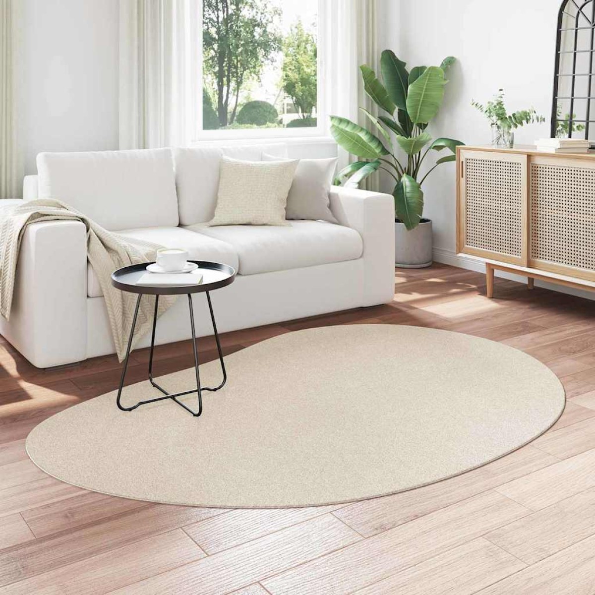 vidaXL Χαλιά χώρου HUARTE Μπεζ 140 x 200 cm Πολυεστέρας