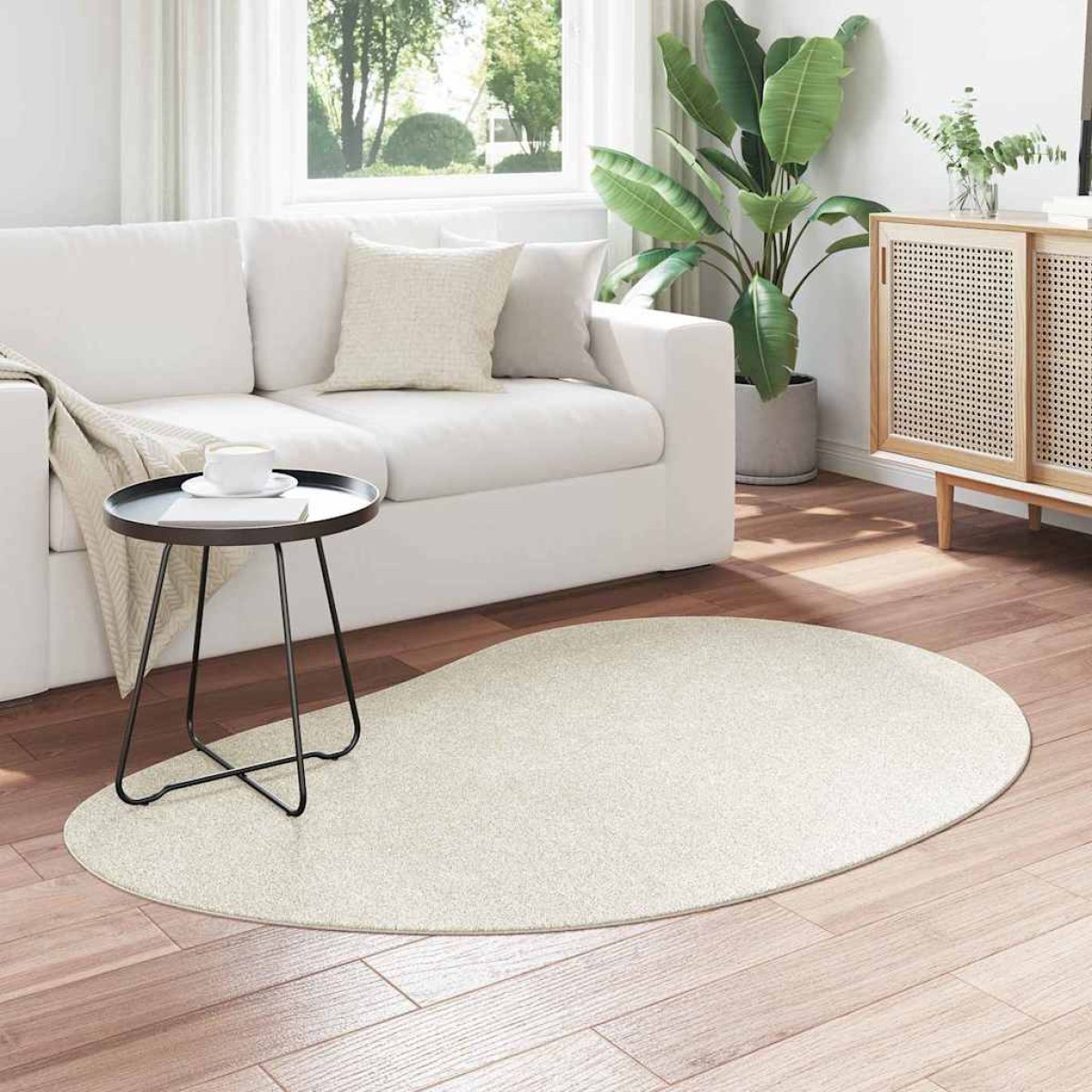 vidaXL Χαλιά χώρου HUARTE Κρεμ 120 x 170 cm Πολυεστέρας