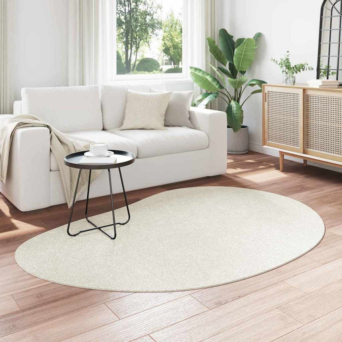 vidaXL Χαλιά χώρου HUARTE Κρεμ 140 x 200 cm Πολυεστέρας