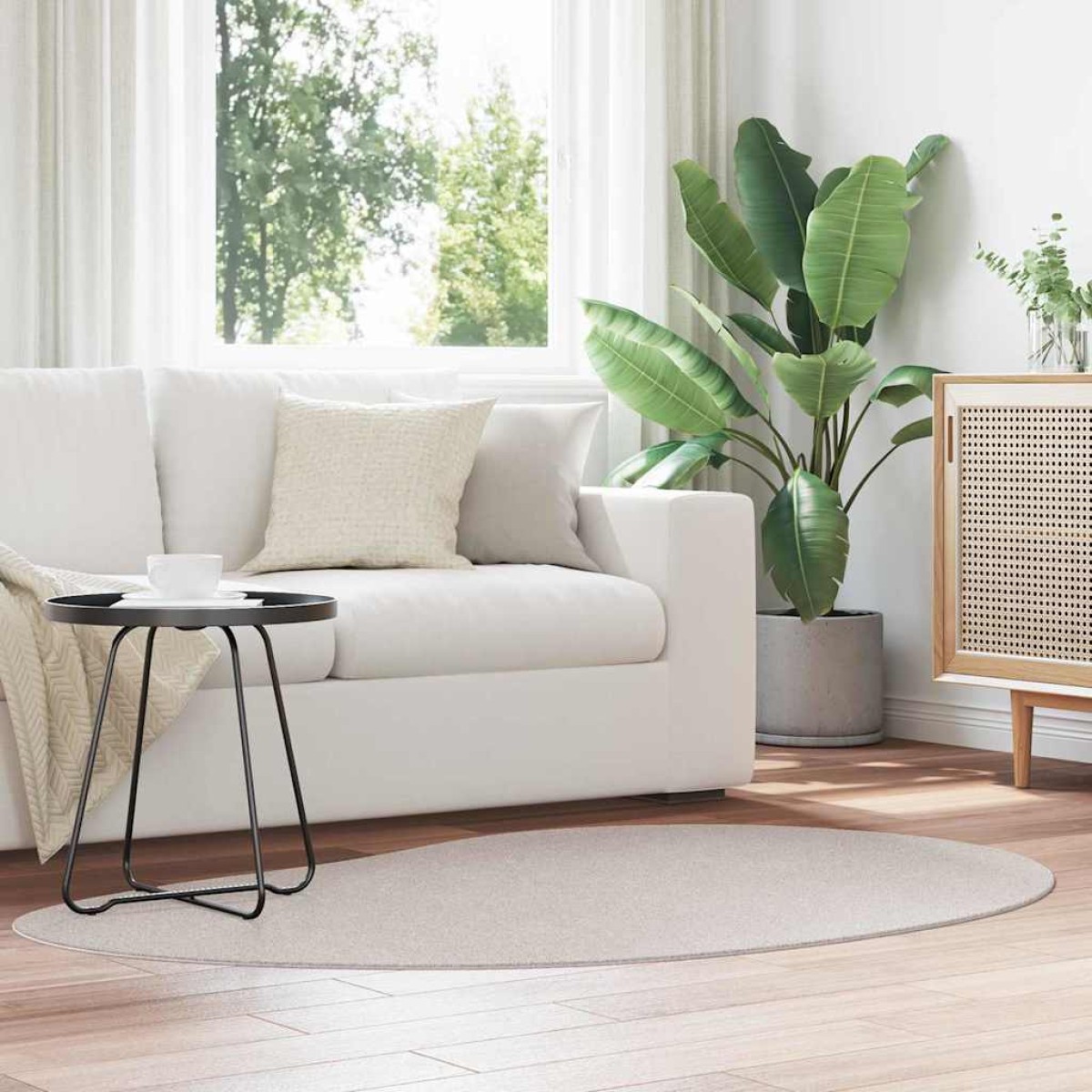 vidaXL Χαλιά χώρου HUARTE Άμμος 120 x 170 cm Πολυεστέρας