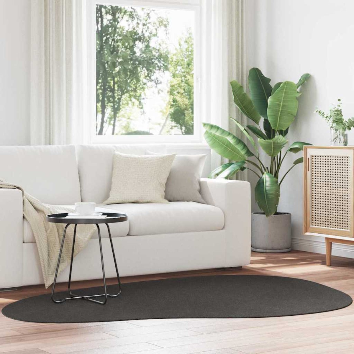 vidaXL Χαλιά χώρου HUARTE Ανθρακί 140 x 200 cm Πολυεστέρας