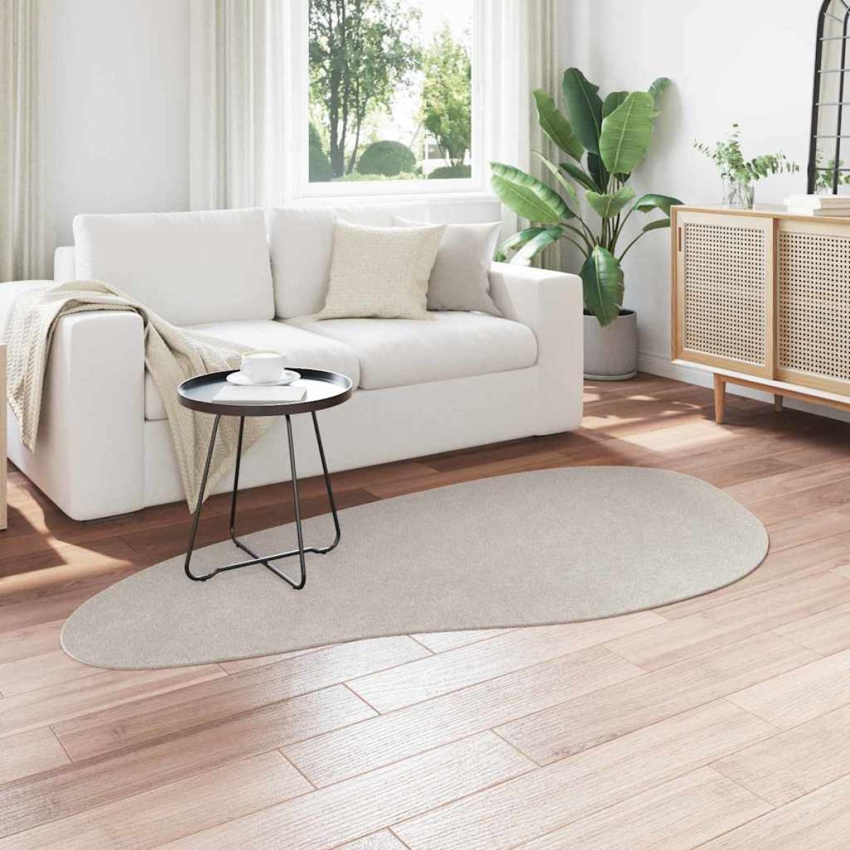 vidaXL Χαλιά χώρου HUARTE Άμμος 100 x 200 cm Πολυεστέρας