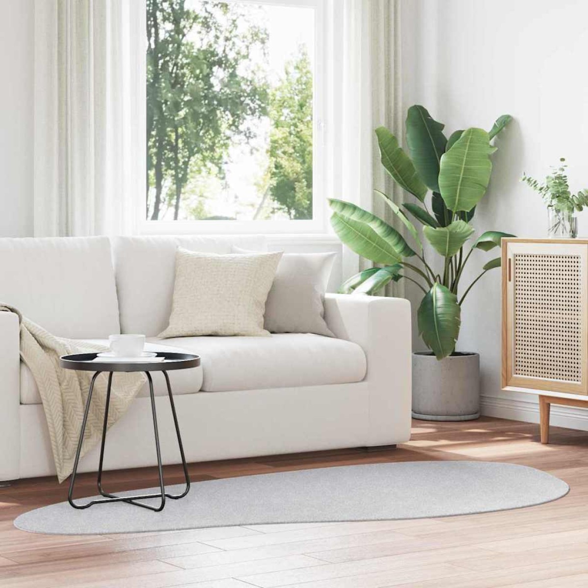 vidaXL Χαλιά χώρου HUARTE Γκρι 100 x 200 cm Πολυεστέρας