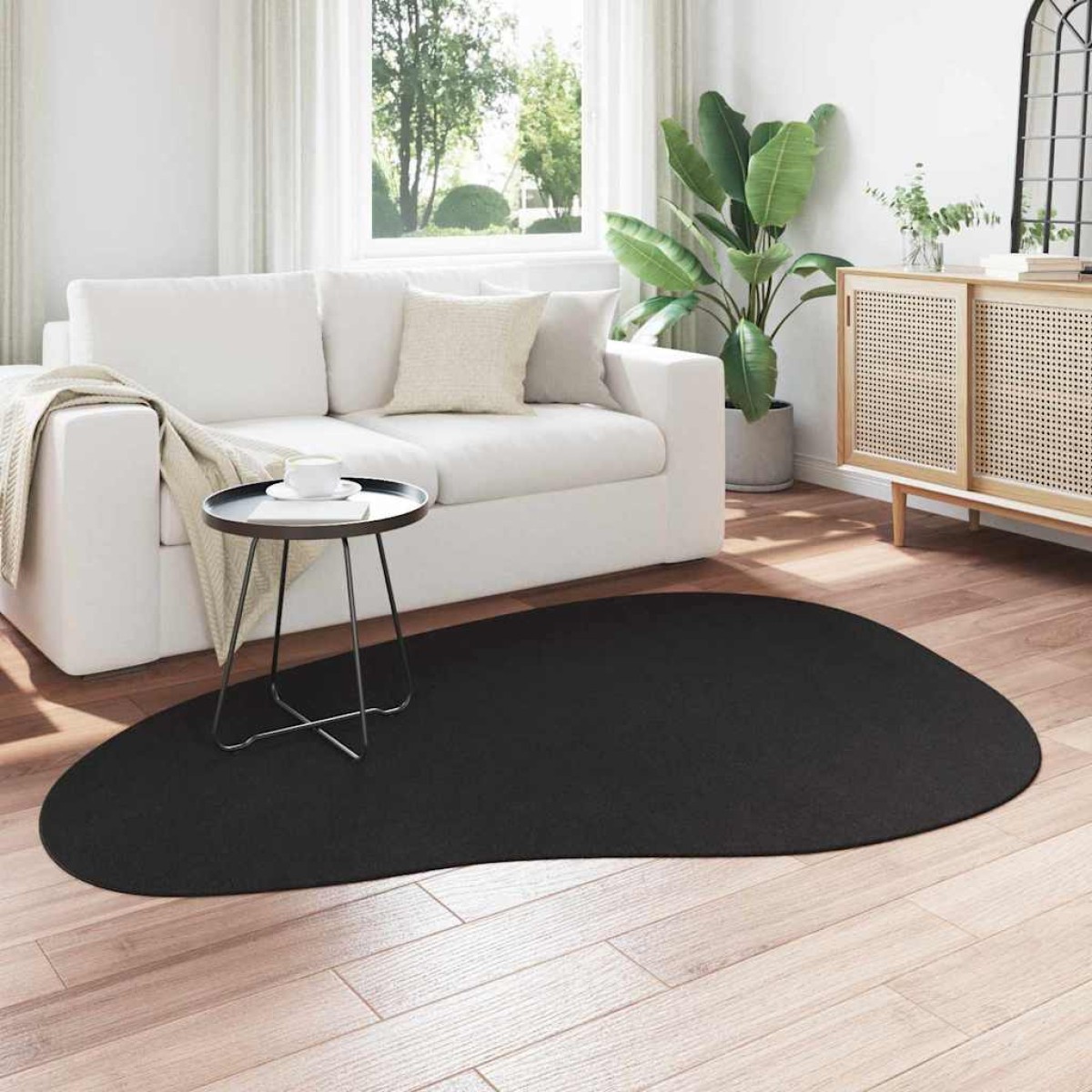 vidaXL Χαλιά χώρου HUARTE Μαύρο 140 x 200 cm Πολυεστέρας