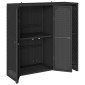 vidaXL Ντουλάπι αποθήκευσης με ράφι Μαύρο 100 x 36 x 102 εκ Ρατάν