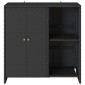 vidaXL Ντουλάπι αποθήκευσης με ράφι Μαύρο 100 x 36 x 102 εκ Ρατάν