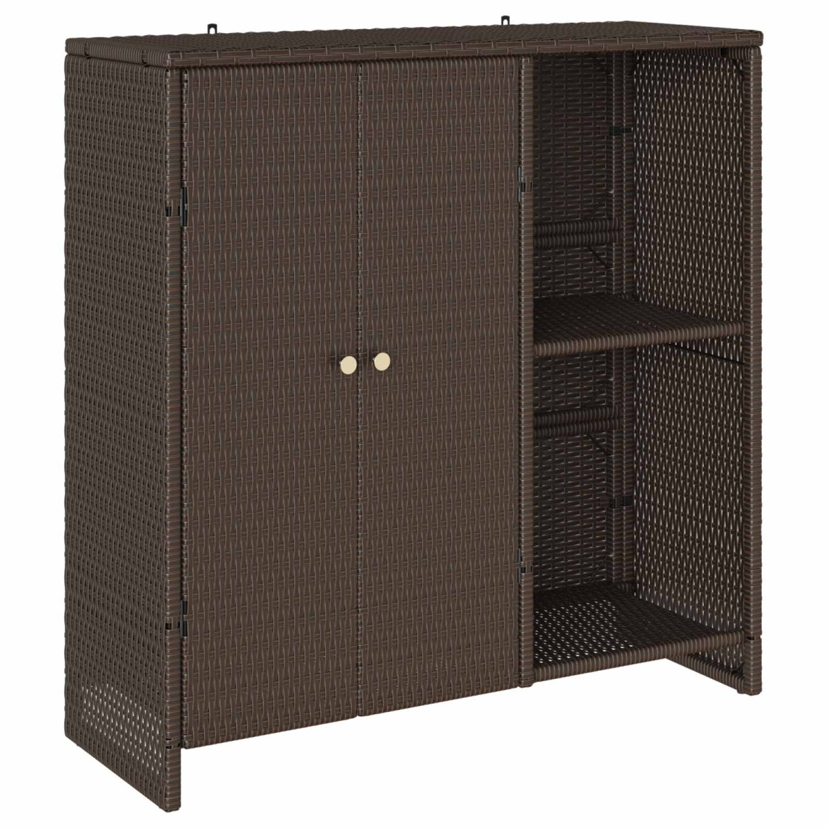 vidaXL Ντουλάπι αποθήκευσης με ράφι Καφέ 100 x 36 x 102 εκ Ρατάν