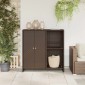 vidaXL Ντουλάπι αποθήκευσης με ράφι Καφέ 100 x 36 x 102 εκ Ρατάν