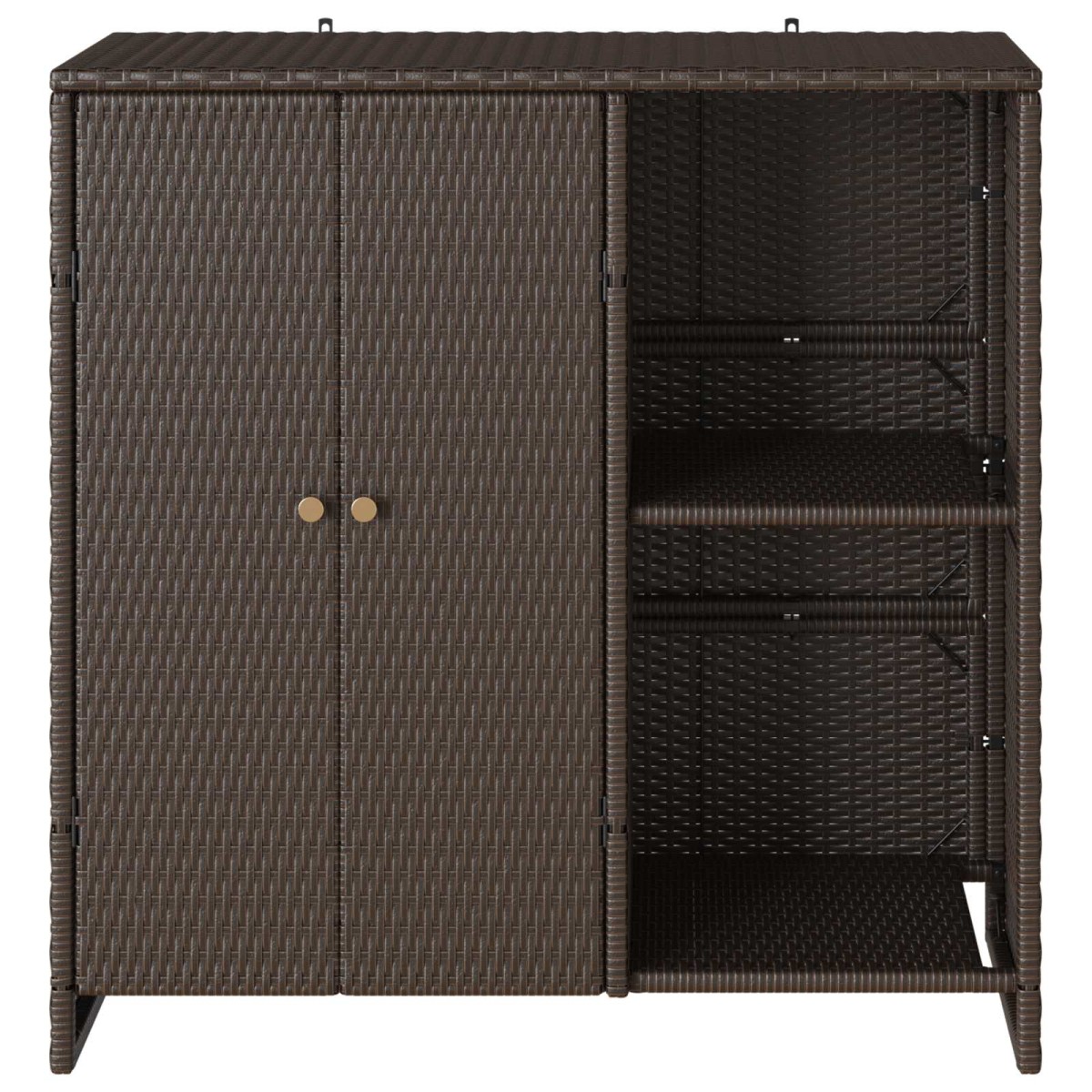 vidaXL Ντουλάπι αποθήκευσης με ράφι Καφέ 100 x 36 x 102 εκ Ρατάν