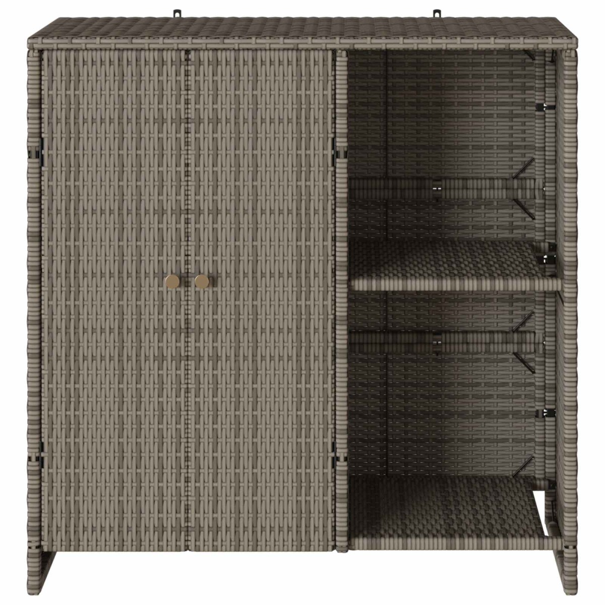 vidaXL Ντουλάπι αποθήκευσης με ράφι Γκρι 100 x 36 x 102 εκ Ρατάν