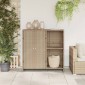 vidaXL Ντουλάπι αποθήκευσης με ράφι Μπεζ 100 x 36 x 102 εκ Ρατάν