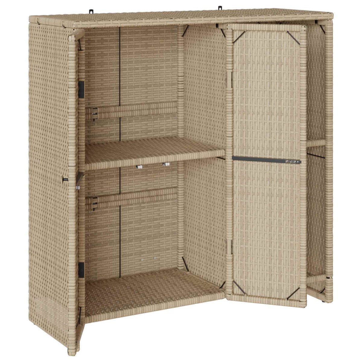 vidaXL Ντουλάπι αποθήκευσης με ράφι Μπεζ 100 x 36 x 102 εκ Ρατάν