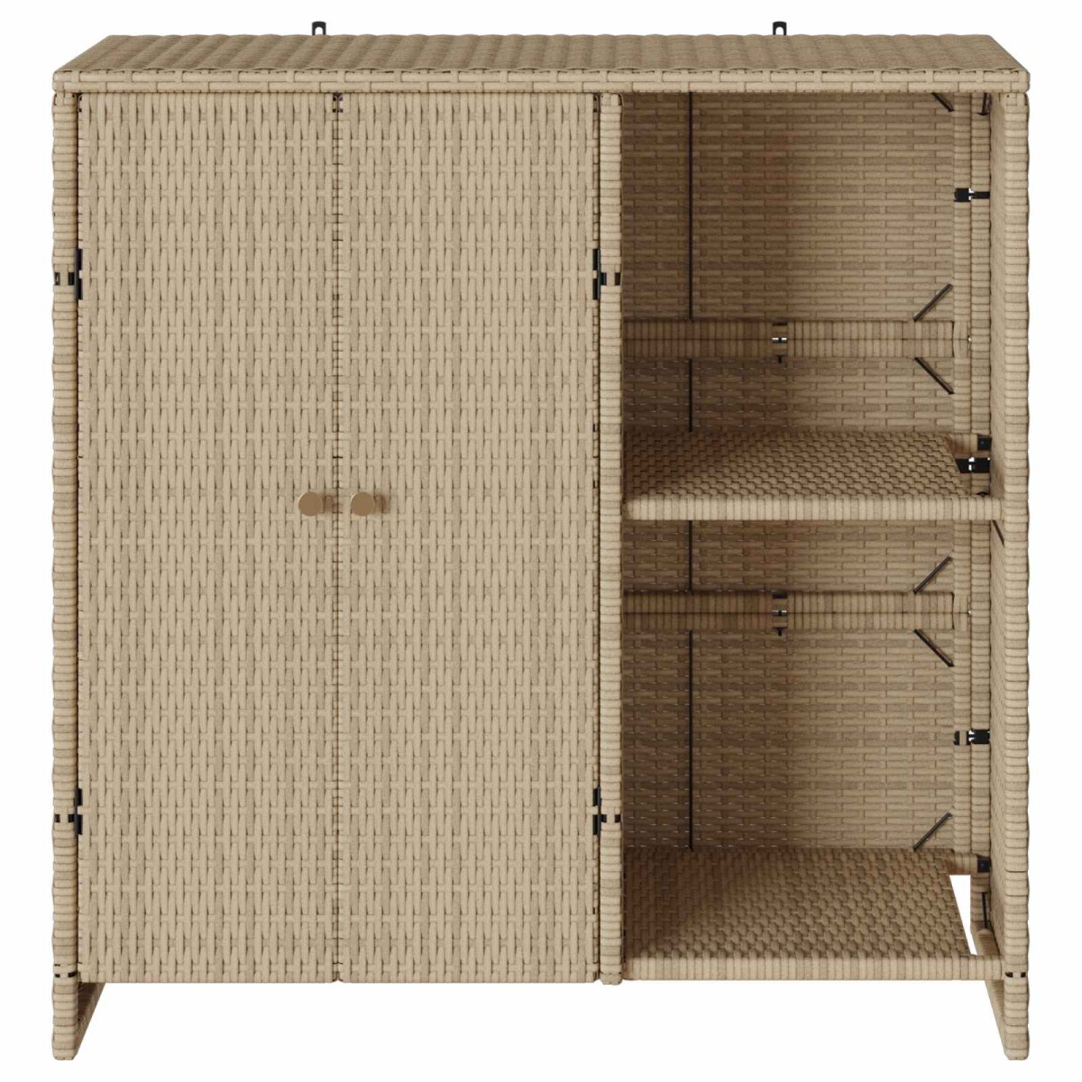 vidaXL Ντουλάπι αποθήκευσης με ράφι Μπεζ 100 x 36 x 102 εκ Ρατάν