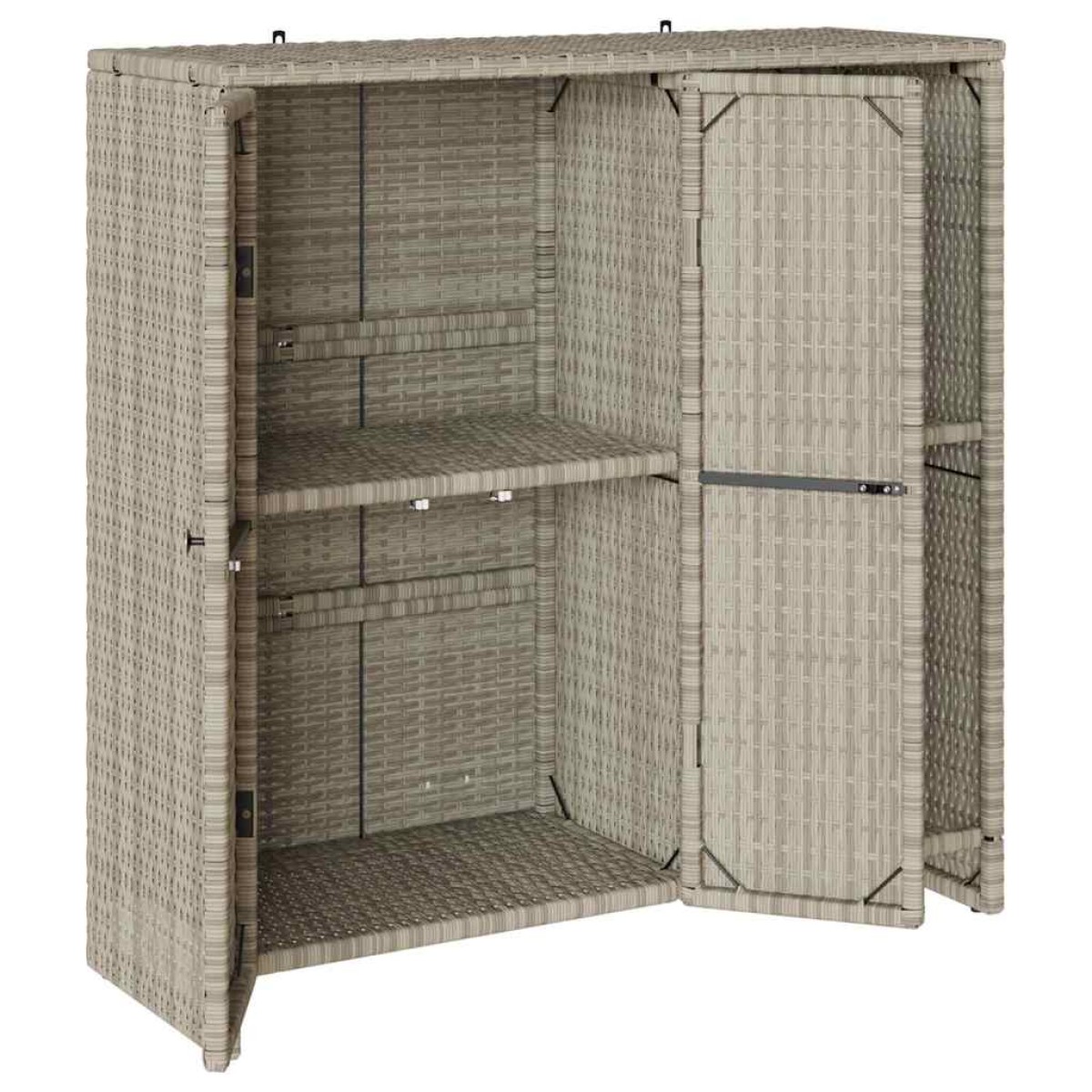 vidaXL Ντουλάπι αποθήκευσης Ανοιχτό γκρι 100 x 36 x 102 εκ Ρατάν