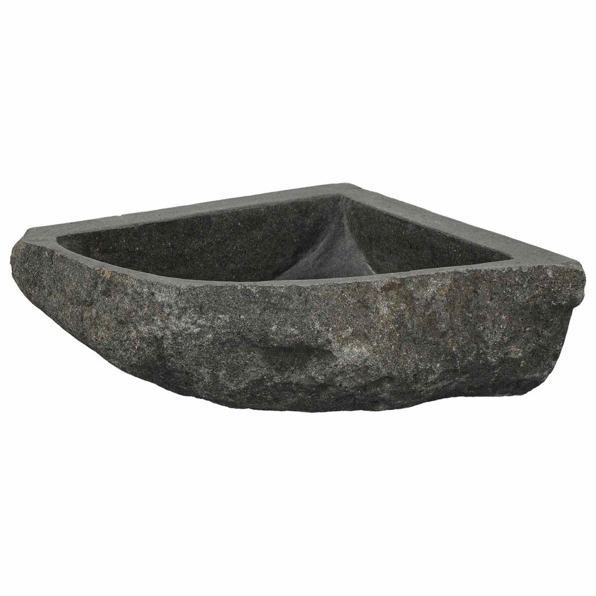 vidaXL Λεκάνη Γκρι (30-37) x (30-37) x 12 εκ. Πέτρα Ποταμού