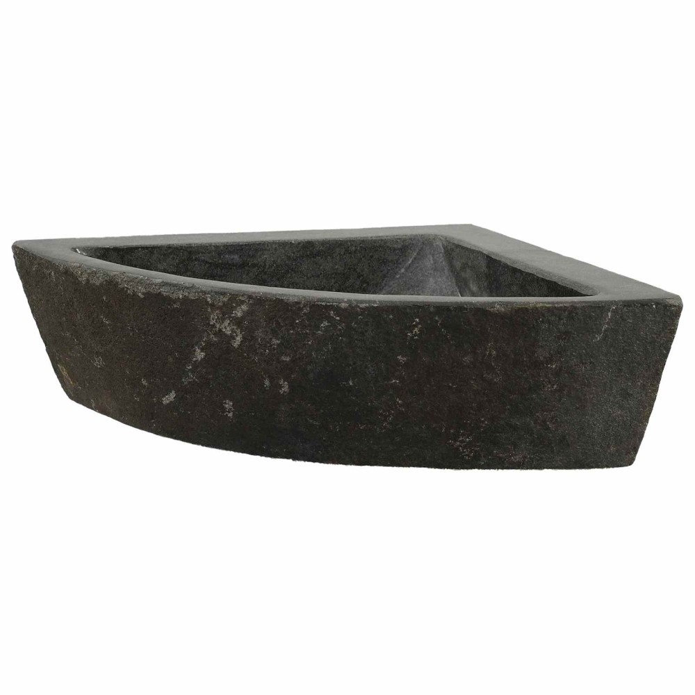 vidaXL Λεκάνη Γκρι (38-45) x (38-45) x 12 εκ. Πέτρα Ποταμού
