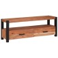 vidaXL Ντουλάπι TV με συρτάρι Καφέ 110 x 30 x 40 cm Μασίφ ξύλο ακακίας