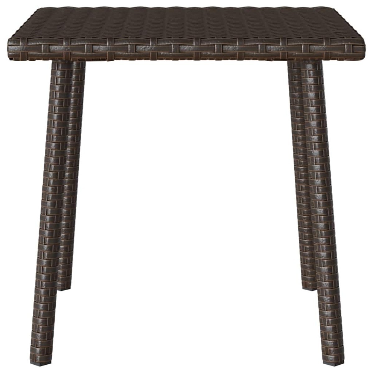 vidaXL Κήπος Τραπέζι καφέ ορθογώνιο καφέ 40x40x37 cm Poly Rattan