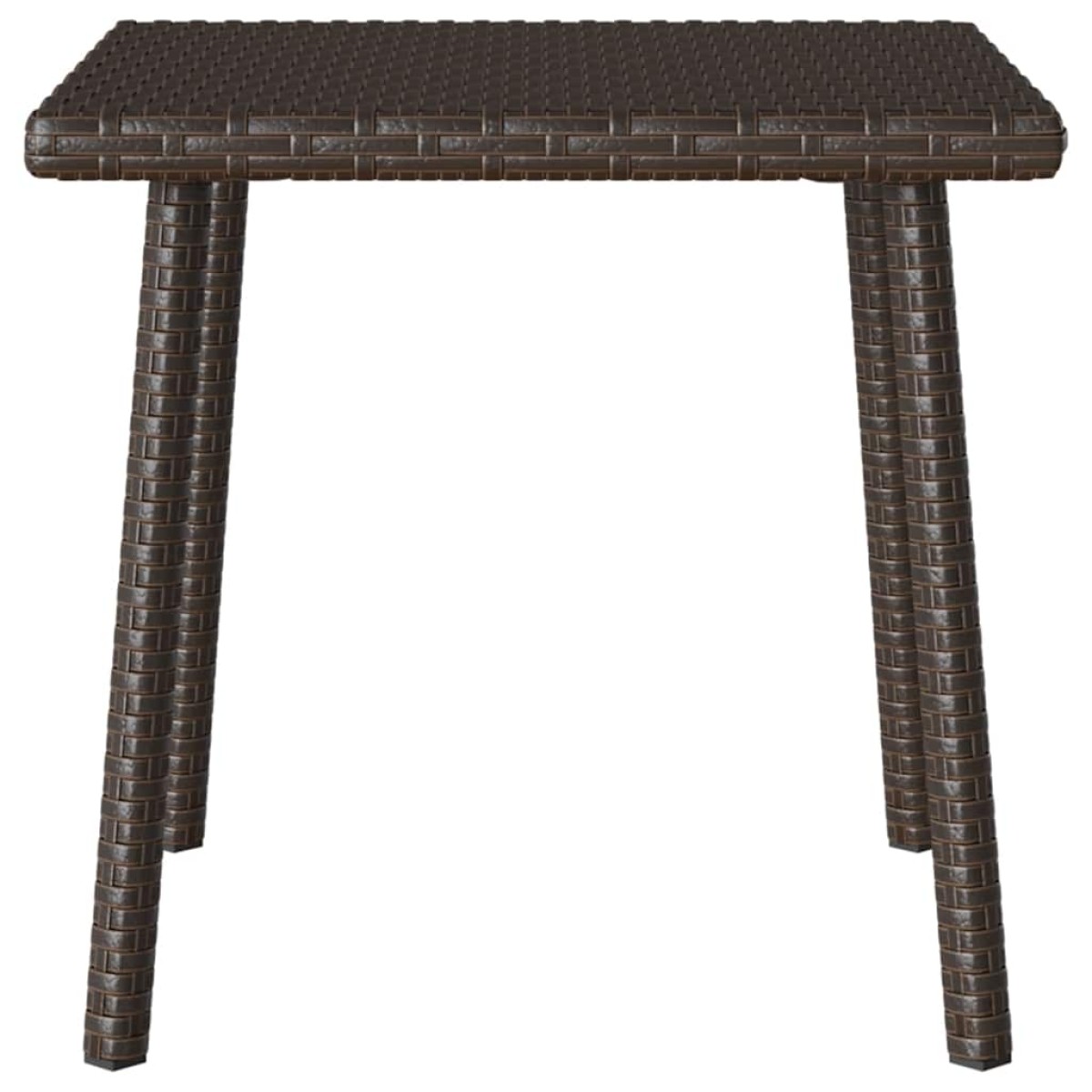 vidaXL Κήπος Τραπέζι καφέ ορθογώνιο καφέ 40x40x37 cm Poly Rattan