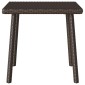 vidaXL Κήπος Τραπέζι καφέ ορθογώνιο καφέ 40x40x37 cm Poly Rattan