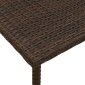 vidaXL Κήπος Τραπέζι καφέ ορθογώνιο καφέ 40x40x37 cm Poly Rattan