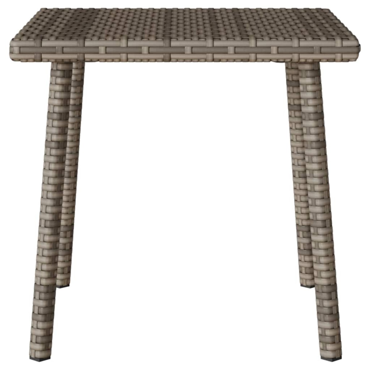 vidaXL Κήπος Τραπεζάκι σαλονιού ορθογώνιο γκρι 40x40x37 cm Poly Rattan