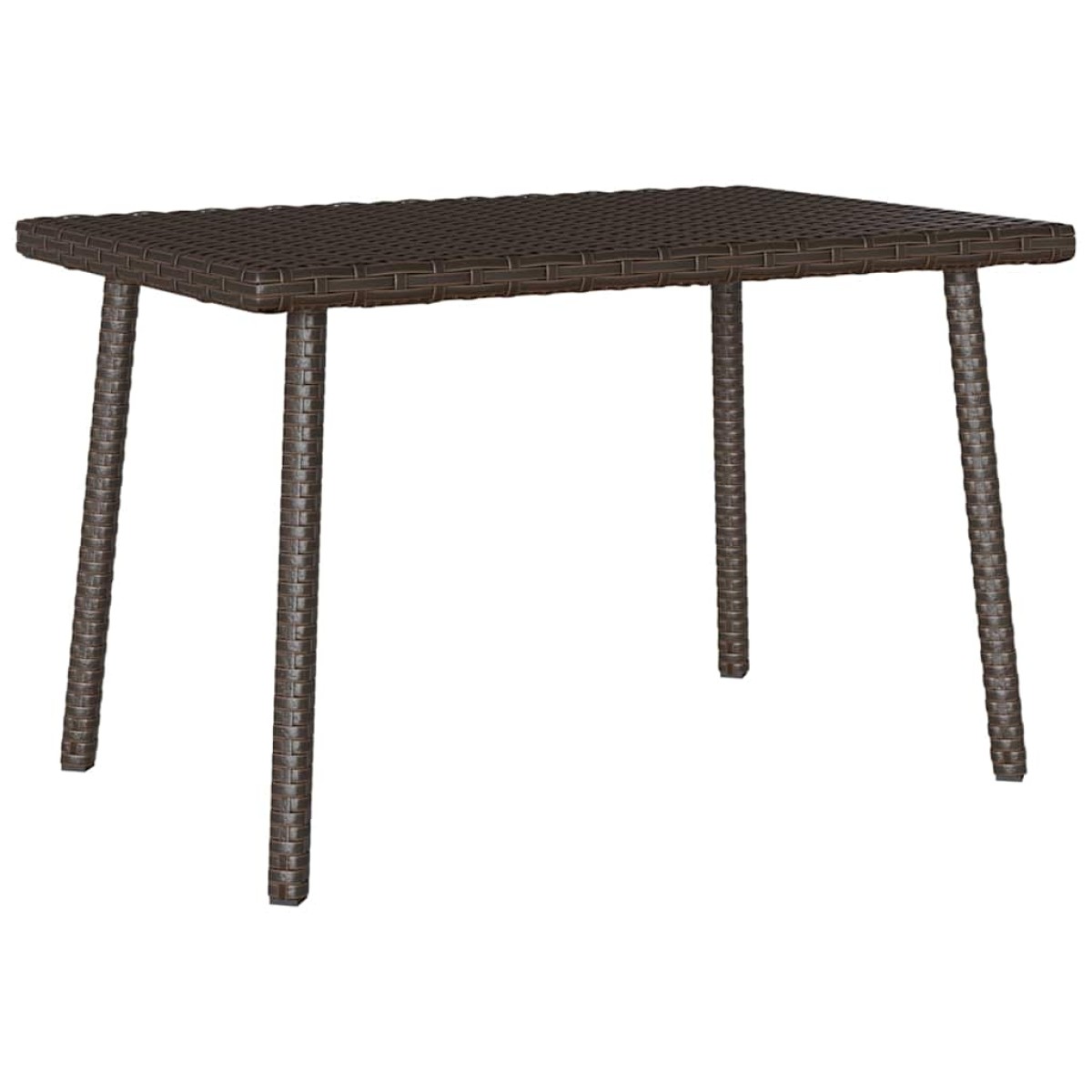 vidaXL Κήπος Τραπέζι καφέ ορθογώνιο καφέ 60x40x37 cm Poly Rattan