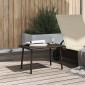vidaXL Κήπος Τραπέζι καφέ ορθογώνιο καφέ 60x40x37 cm Poly Rattan