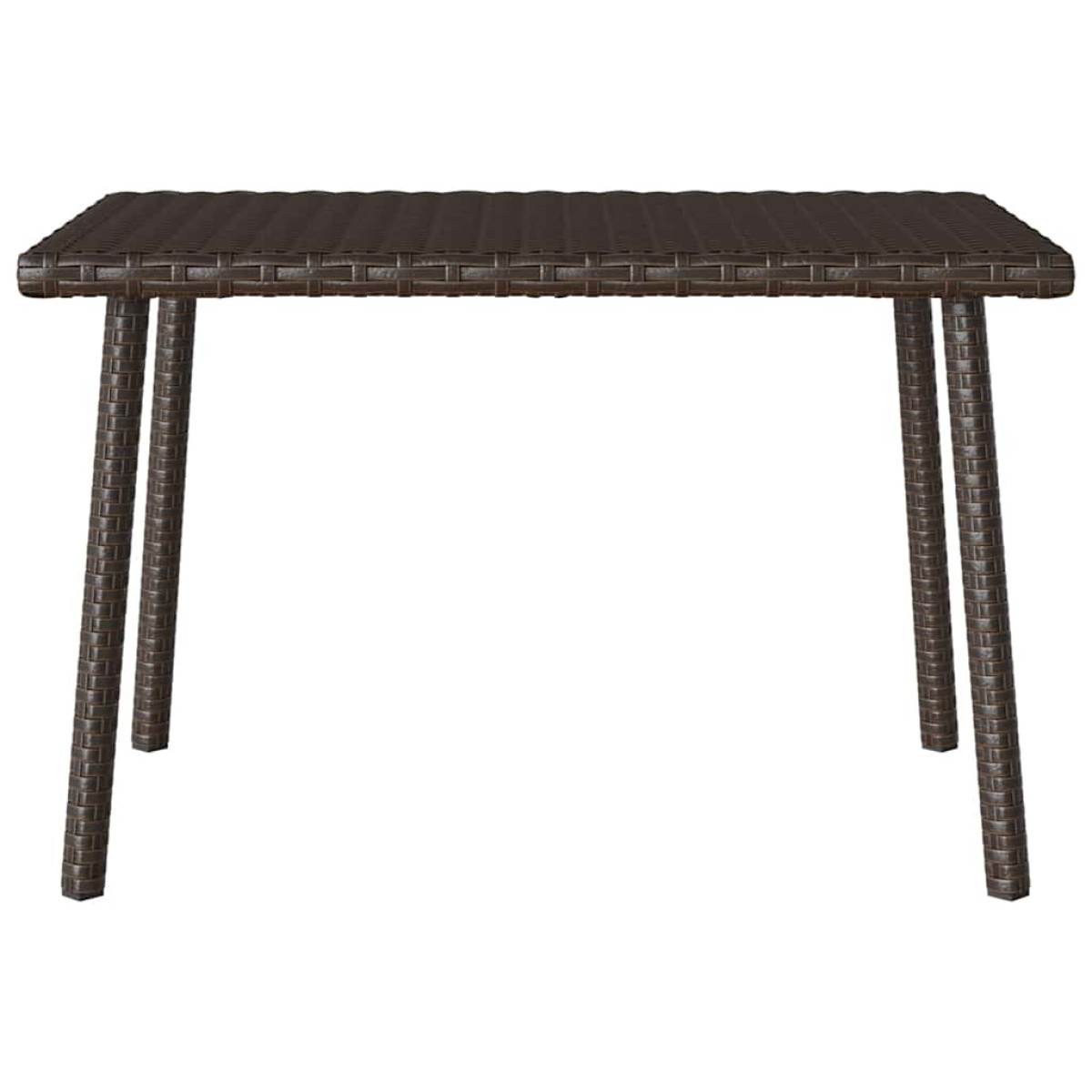 vidaXL Κήπος Τραπέζι καφέ ορθογώνιο καφέ 60x40x37 cm Poly Rattan