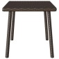 vidaXL Κήπος Τραπέζι καφέ ορθογώνιο καφέ 60x40x37 cm Poly Rattan