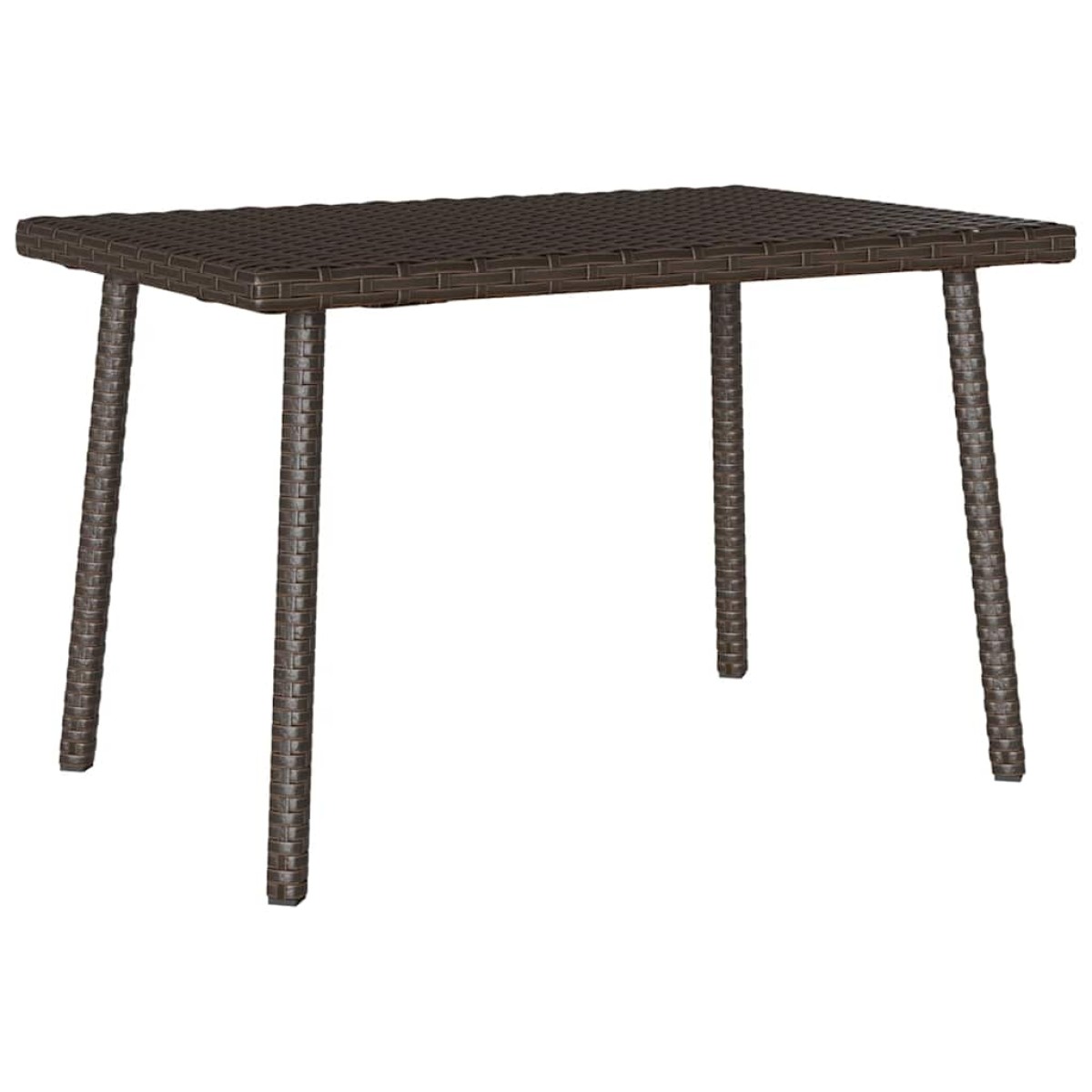 vidaXL Κήπος Τραπέζι καφέ ορθογώνιο καφέ 60x40x37 cm Poly Rattan