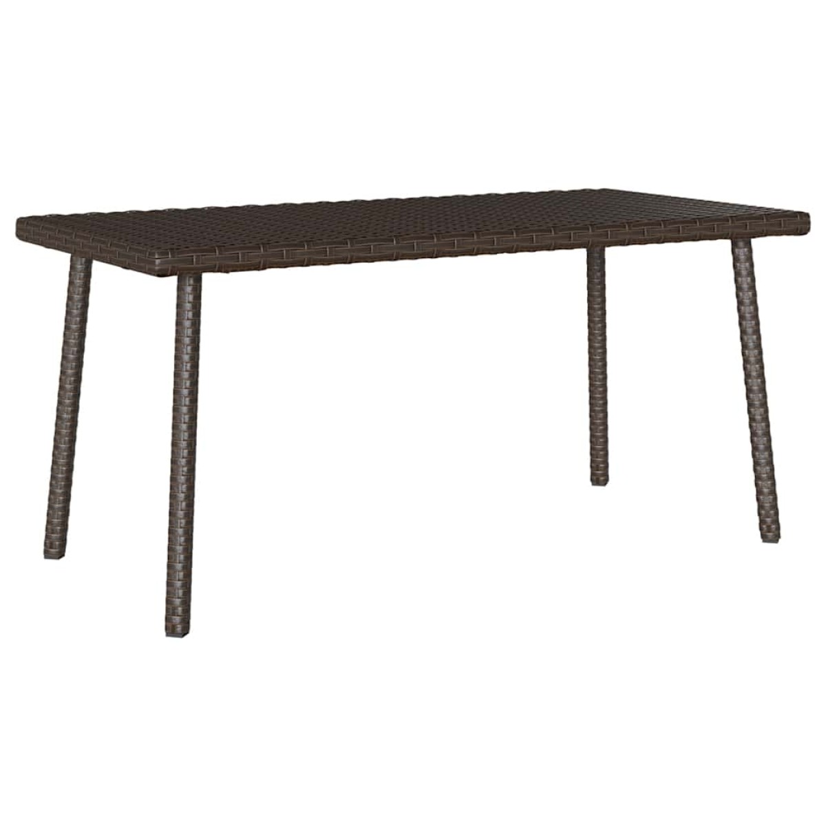 vidaXL Κήπος Τραπέζι καφέ ορθογώνιο καφέ 80x40x37 cm Poly Rattan