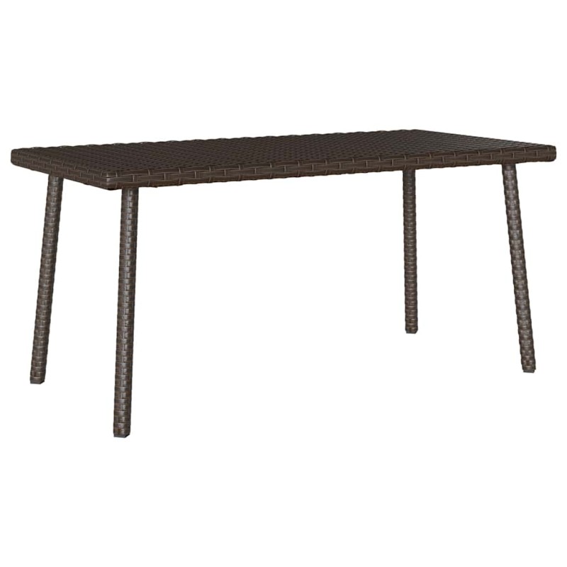 vidaXL Κήπος Τραπέζι καφέ ορθογώνιο καφέ 80x40x37 cm Poly Rattan