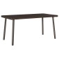 vidaXL Κήπος Τραπέζι καφέ ορθογώνιο καφέ 80x40x37 cm Poly Rattan