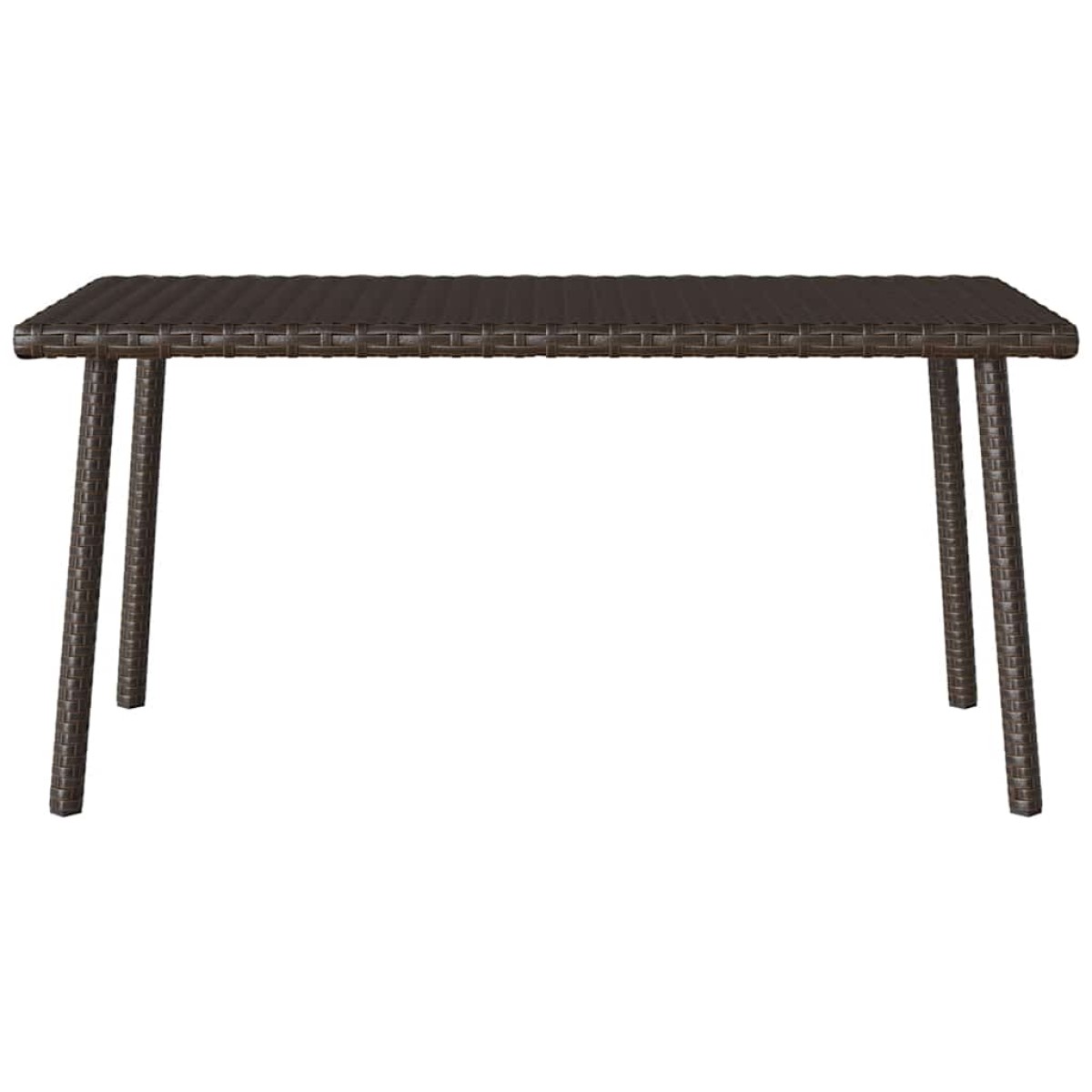 vidaXL Κήπος Τραπέζι καφέ ορθογώνιο καφέ 80x40x37 cm Poly Rattan