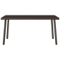 vidaXL Κήπος Τραπέζι καφέ ορθογώνιο καφέ 80x40x37 cm Poly Rattan