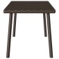 vidaXL Κήπος Τραπέζι καφέ ορθογώνιο καφέ 80x40x37 cm Poly Rattan
