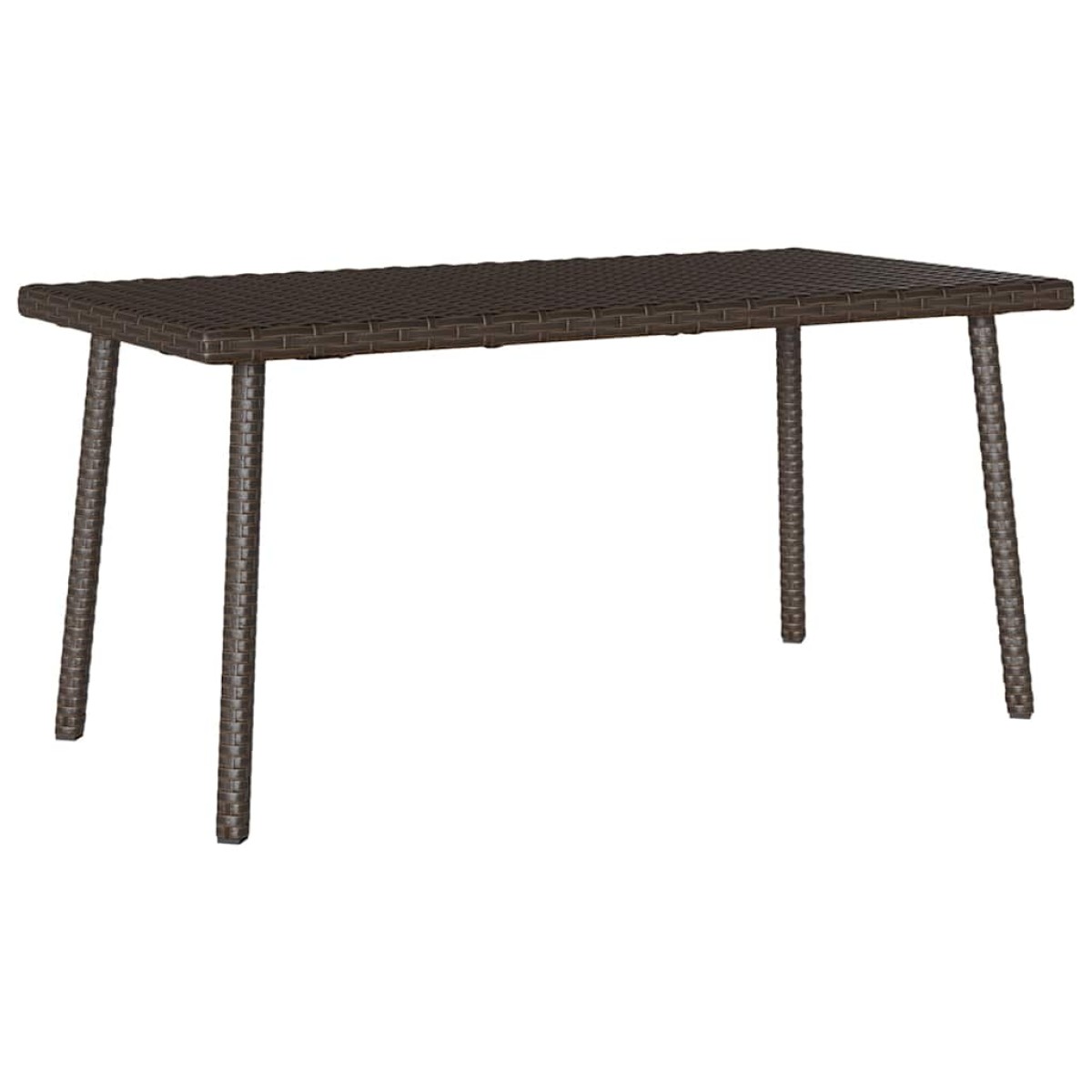 vidaXL Κήπος Τραπέζι καφέ ορθογώνιο καφέ 80x40x37 cm Poly Rattan