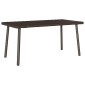vidaXL Κήπος Τραπέζι καφέ ορθογώνιο καφέ 80x40x37 cm Poly Rattan