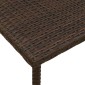 vidaXL Κήπος Τραπέζι καφέ ορθογώνιο καφέ 80x40x37 cm Poly Rattan