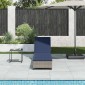 vidaXL Ξαπλώστρα με Μαξιλάρια Γκρι 55x200x25,5 εκ. από Συνθετικό Ρατάν