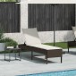 vidaXL Ξαπλώστρα με Μαξιλάρι Καφέ 55x200x44 εκ. από Συνθετικό Ρατάν