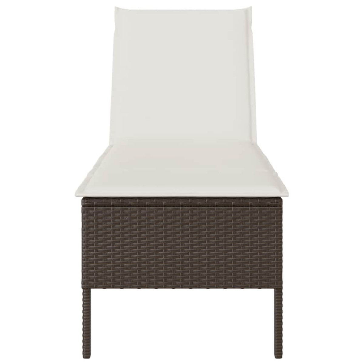vidaXL Ξαπλώστρα με Μαξιλάρι Καφέ 55x200x44 εκ. από Συνθετικό Ρατάν